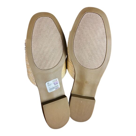 C Comfort Womens Flat Slide Sandals Size 10 Multicolor Rhinestone Slip On - Picture 2 of 5